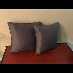 2 Dark Grey Glitter Accent Pillows (Brand New)